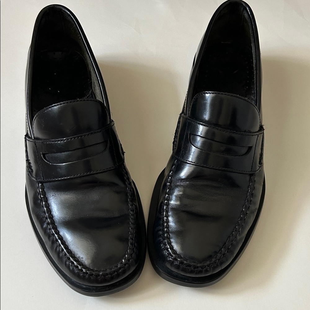 Bass Mens Black Penny Loafers
